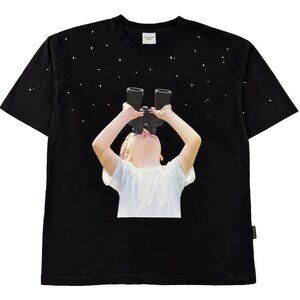 ADLV Baby Face Space Binocular Short Sleeve T-Shirt Size XL Black Acmé de La Vie